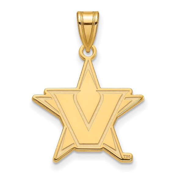 14k Yellow Gold Vanderbilt U. Large Pendant - Picture 1 of 4